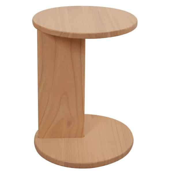 Brentwood Round Solid Timber Lamp Table (Natural) - Image 2