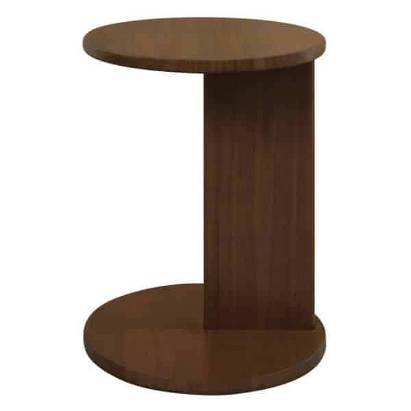 Brentwood Round Solid Timber Lamp Table (Walnut) - Image 2