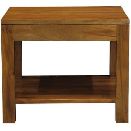 Amsterdam Solid Mahogany Timber Lamp Table 60 x 60 cm (Light Pecan)