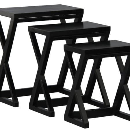 Manhattan Nest of Tables - Set of 3 (Black) - Image 2