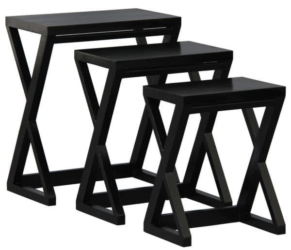 Manhattan Nest of Tables - Set of 3 (Black) - Image 2
