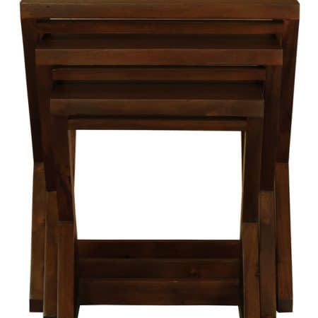 Manhattan Nest of Tables - Set of 3 (Mahogany) - Image 2