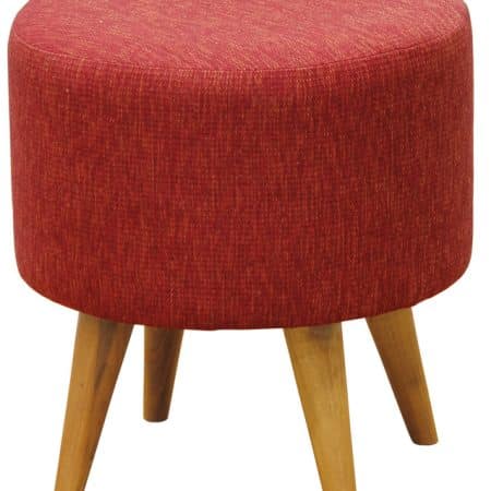 Manhattan Round Ottoman (Cherry Red)