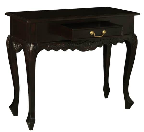 Sierra Carved 1 Drawer Sofa Table (Chocolate) - Image 2
