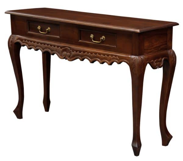 Seine 2 Drawer Carved Sofa Table (Mahogany) - Image 2