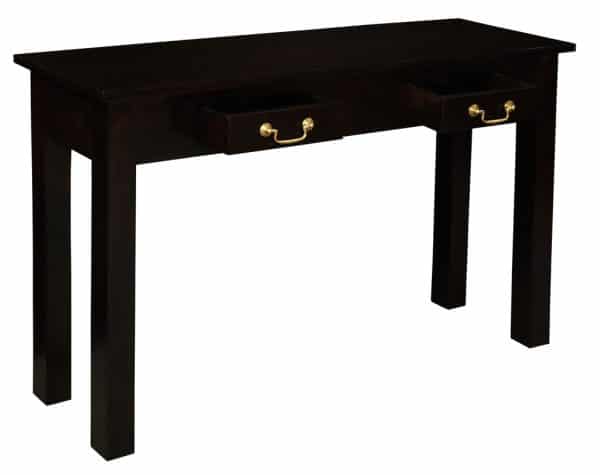 2 Drawer Straight Leg Sofa/Hall Table (Chocolate) - Image 2