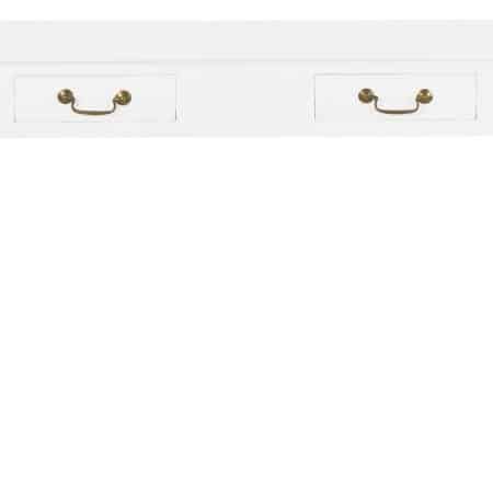 2 Drawer Straight Leg Sofa/Hall Table (White)