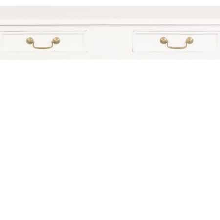 Queen Ann 2 Drawer Sofa Table (White)
