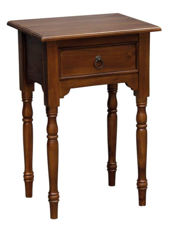 Milly Turn Leg 1 Drawer Side Table (Mahogany) - Image 2