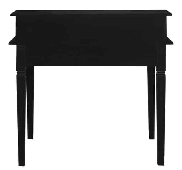 Winston 6 Drawer Solid Timber Writing Desk (Black) - Image 2