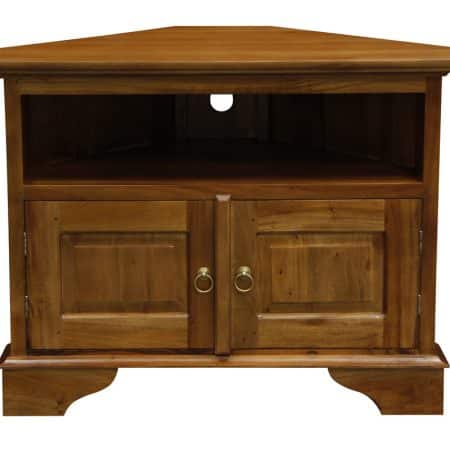 Tasmania 2 Door Corner TV Stand (Light Pecan)