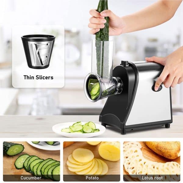 Electric Grater Vegetable Food Rotary Drum Grater Chopper Slicer - Image 2