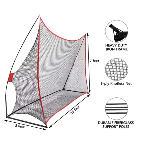 3M Huge Golf Practice Net Portable Hitting Swing Training Net Outdoor +Carry Bag - Image 2