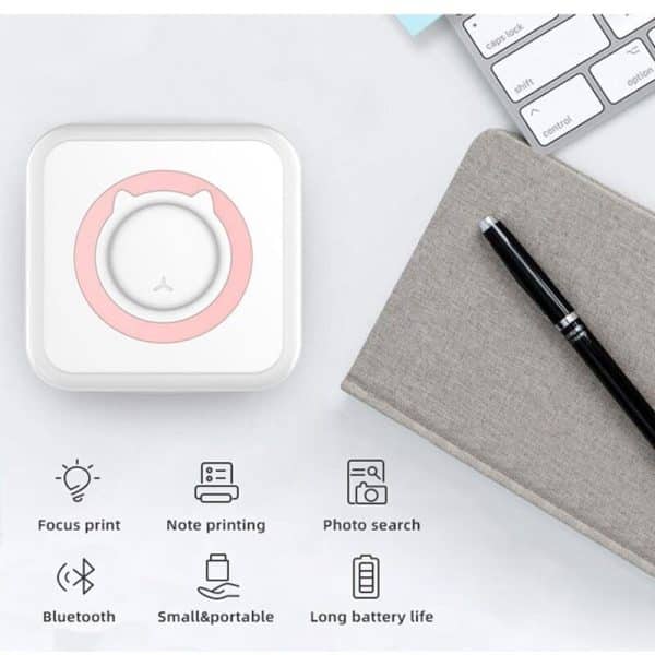 Mini Printer Thermal Photo Portable Wireless Pocket - Image 2
