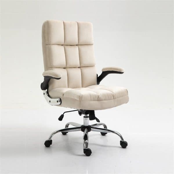 Velvet Home Ergonomic Swivel Adjustable Tilt Angle and Flip-up Arms Office Chair - Image 2