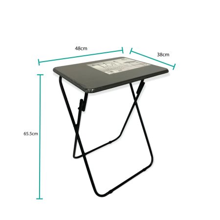 Metal MDF Folding Table Foldable Laptop PC Collapsible Study Desk 48cm x 38cm - Image 2