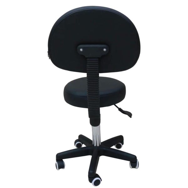 Salon Stool - Adjustable Swivel Chair with Back - Pedicure Beauty Hairdressing - Image 2