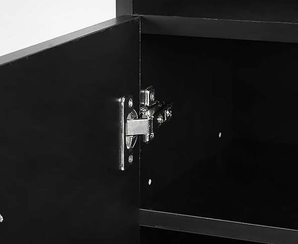 Sarantino New 21 Pairs Shoe Cabinet Rack Storage Organiser Shelf 2 Doors Cupboard Black - Image 2