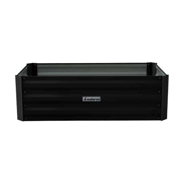 Wallaroo Garden Bed 100 x 60 x 30cm Galvanized Steel - Black - Image 2