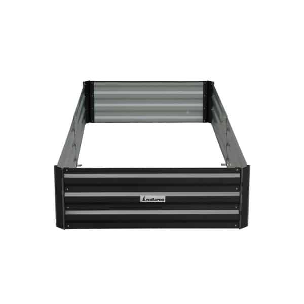 Wallaroo Garden Bed 210 x 90 x 30cm Galvanized Steel - Black - Image 2