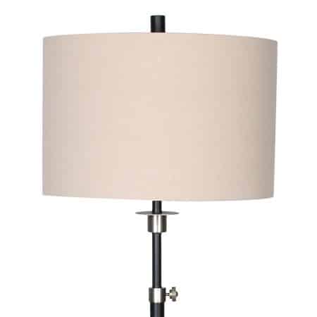 Sarantino Metal Floor Lamp with Cream Drum Shade - Image 2