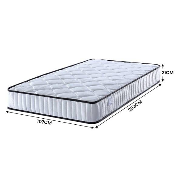 Laura Hill King Single Size Mattress Pocket Spring High Density Foam For Bed - Image 2