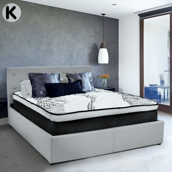 Laura Hill King Single Double Mattress Bed Size Euro Top 5 Zone Spring Foam 32cm - Image 2