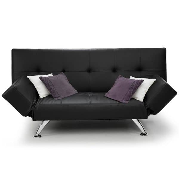 Sarantino Brooklyn Sofa Bed Faux Leather Lounge Couch Futon Furniture Adjustable Suite Bk - Image 2
