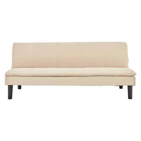 Sarantino 3 Seater Modular Faux Linen Fabric Sofa Bed Couch - Beige