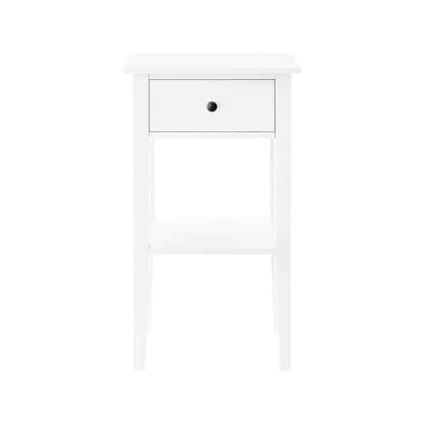 Sarantino Rue Bedside Table - White - Image 2