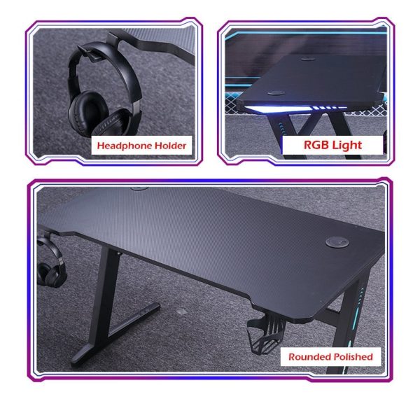 120cm Gaming Desk Desktop PC Computer Desks Desktop Racing Table K-Shaped Leg AU - Image 2