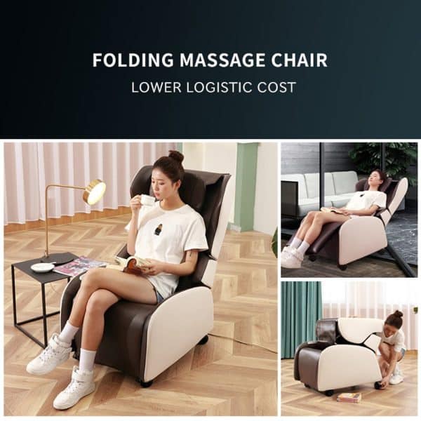 Foldable Electric Massage Chair Zero Gravity Chairs Recliner Full Body Bluetooth Speaker USB Charge Back Neck - Image 2