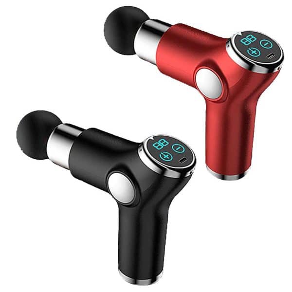 Mini Massage Gun LCD Display Percussion Massager Muscle Relaxing Therapy Deep Tissue AU Black - Image 2