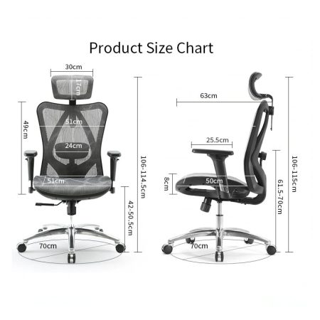 Sihoo M57 Ergonomic Office Chair, Computer Chair Desk Chair High Back Chair Breathable,3D Armrest and Lumbar Support Black without Foodrest - Image 2