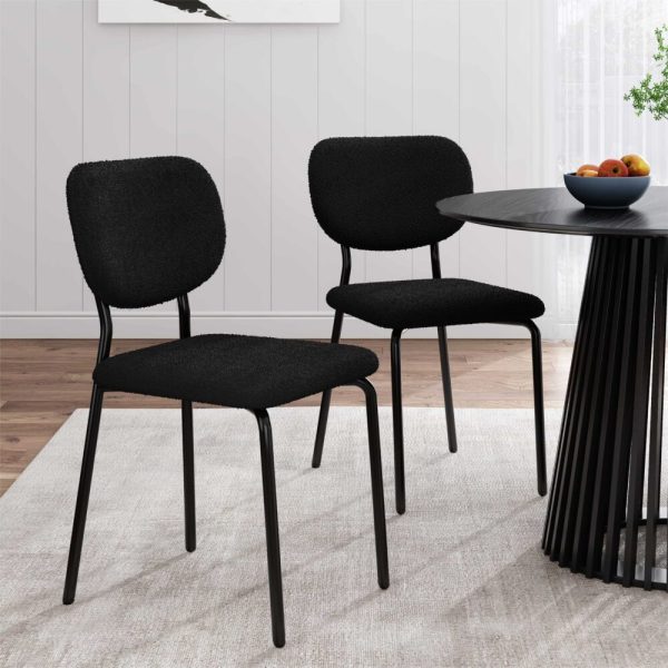 Charcoal Charm Armless Dining Chair Duo - Image 2