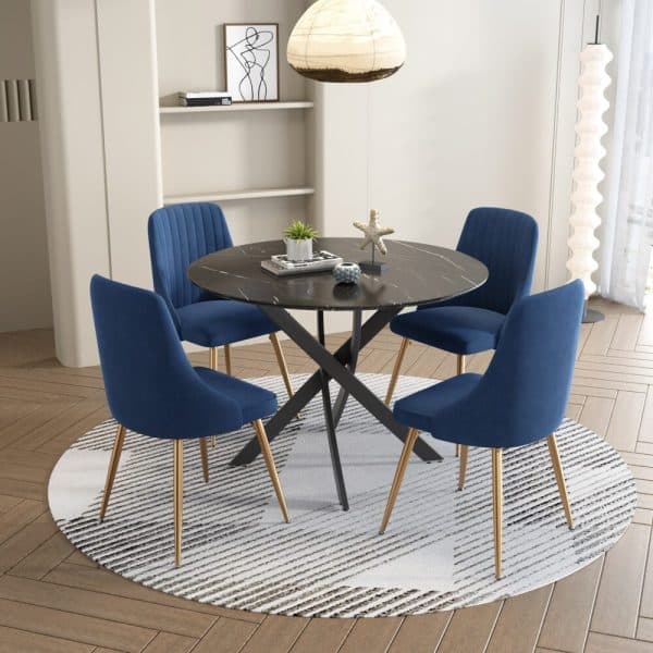 Marble Masterpiece Table and Chair Set - Image 2
