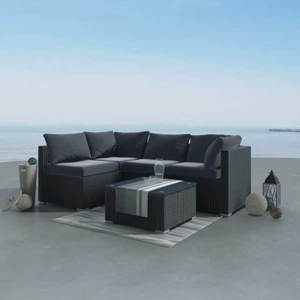 Outdoor Modular Lounge Sofa Bondi-Black - Image 2