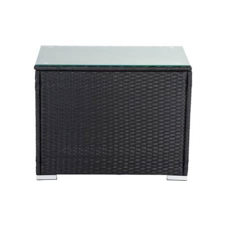 Black Wicker End Table - Image 2