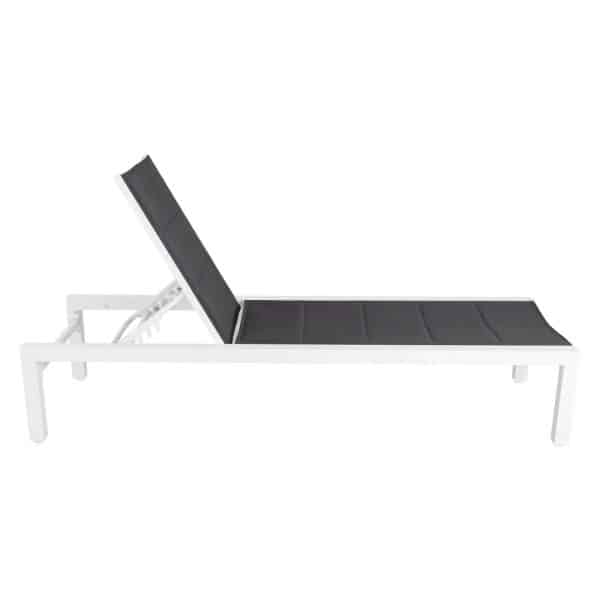 Adjustable Outdoor Sun Lounger in Aluminium White - Image 2