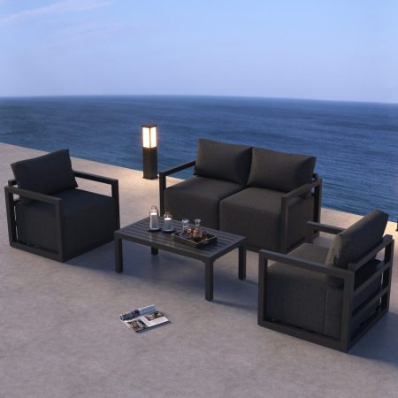 Alfresco Serenity Outdoor Lounge Set – White - Image 2
