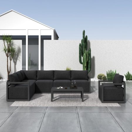 Alfresco 7-Seat Garden Lounge Set – White - Image 2