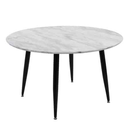 Minimalist Marble Effect Round Coffee Table - Image 2