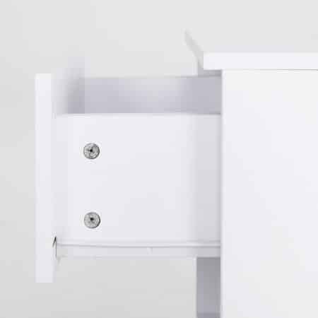 2X Bedside Tables Storage Cabinet Nightstand 1 Drawer 1 Shelf ELLA WHITE - Image 2