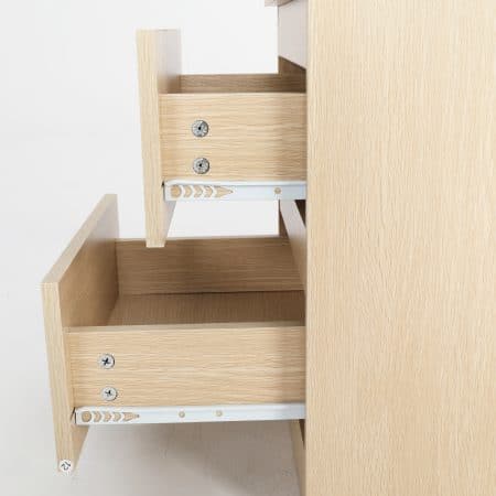 Bedside Table Side Storage Cabinet Nightstand Bedroom 2 Drawer JOSS OAK - Image 2