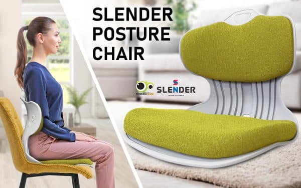 Slender Chair Posture Correction Seat Floor Lounge Padded Stackable LIME - Image 2