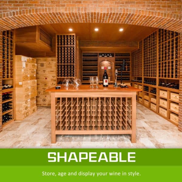 Timber Criss Cross Wine Rack Storage Cellar Organiser 24 Bottle - Image 2