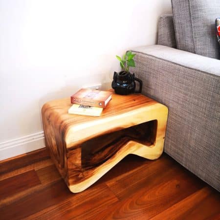 Side table, coffee table or entrance corner table-hand crafted from solid wood - Image 2