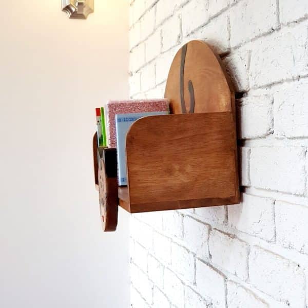 Wooden Wall Mounted Book Shelf Bear theme for children's room - Image 2