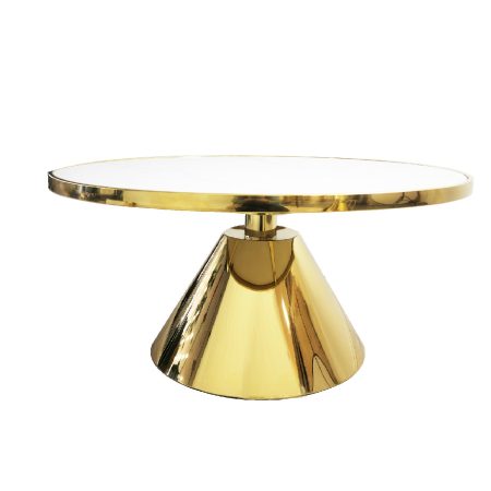 Glam Gold 90cm Coffee Table - White Marble