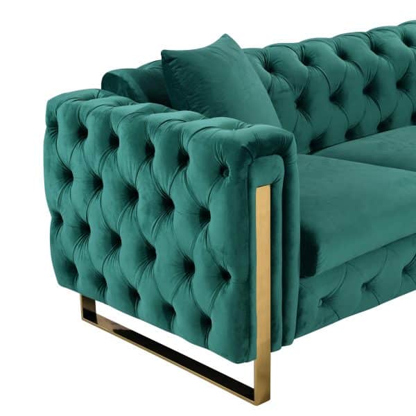Madeline Range - Green Velvet - Gold Trims - Image 2